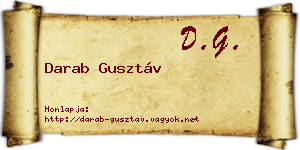 Darab Gusztáv névjegykártya