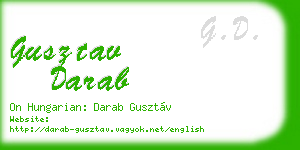 gusztav darab business card